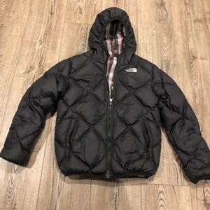 North Face down jacket. Girls size Medium (10/12).